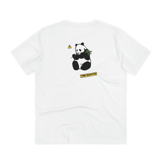 The back of The Giant Panda T Shirt, White, Giant Panda artwork. Panda Shirt, Panda T Shirt