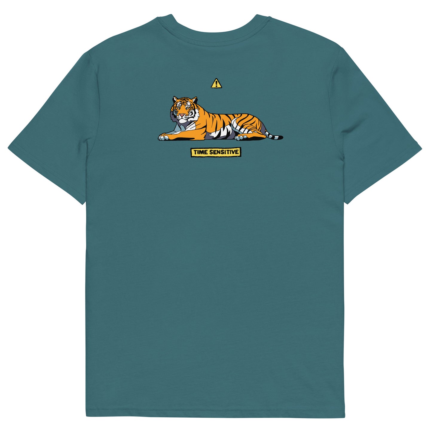 The back of The Tiger T Shirt, Stargazer, Tiger artwork. Tiger Shirt, Tiger T Shirt